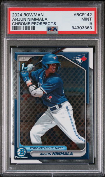 2024 Bowman Chrome Prospects Arjun Nimmala #BCP142 PSA 9