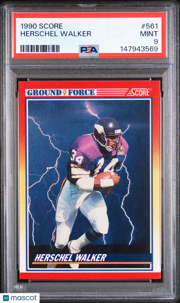 1990 Score Herschel Walker #561 PSA 9