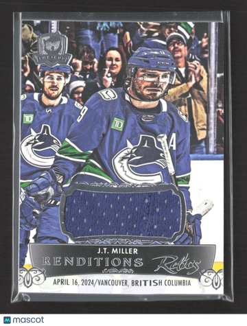 2025 Upper Deck The Cup Renditions Relics J.T. Miller #RR-JM Game-used hockey memorabilia
