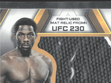 2020 Topps UFC Knockout Jared Cannonier #AJR-JC Fight-Used Mat Relic Autograph Jumbo Fight Mat Relic