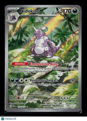 2023 Scarlet & Violet 151 Nidoking Holo Secret Rare #174/165