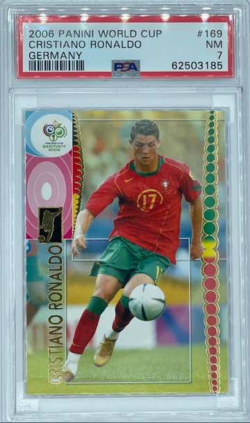 2006 Panini World Cup Germany 169 Cristiano Ronaldo PSA 7