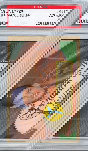 1952 Topps Sherm Lollar #117 PSA 4 P1295