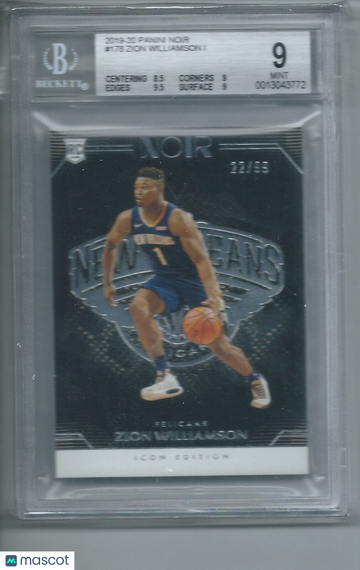 2019-20 Panini Noir Zion Williamson I #178 BGS 9