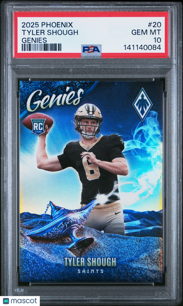 2025 Panini Phoenix Genies Tyler Shough #20 Rookie CASE HIT SSP PSA 10
