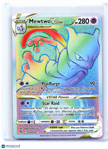 Pokemon GO Mewtwo VSTAR (Secret) Holo Secret Rare #079/078