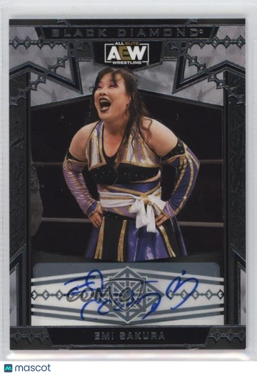 2024 Upper Deck Black Diamond Aew Emi Sakura #83 Autographs Parallel/Variety