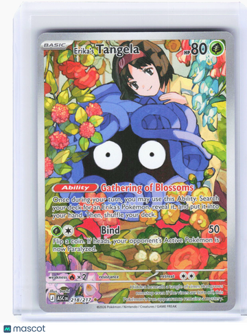 2026 Pokemon—Erika's Tangela #218/217 Ascended Heroes—Illustration Rare Foil