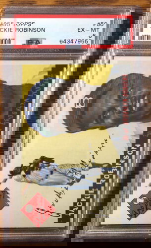 1955 Topps #50 Jackie Robinson PSA 6 HOF EX MT