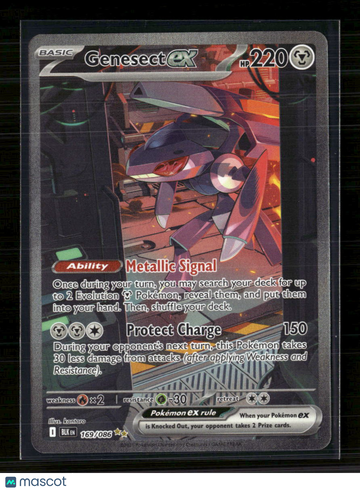 2025 Scarlet & Violet Black Bolt Genesect EX Etched Secret Rare SAR #169/86