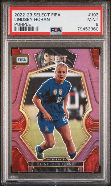 2022 PANINI LINDSEY HORAN SELECT FIFA PURPLE #193 PSA 9