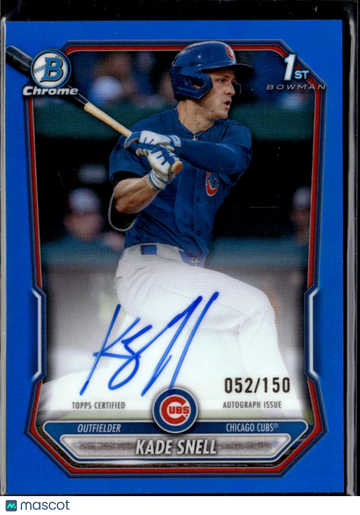 2025 Bowman Chrome Kade Snell #CPA-KSN Blue Refractor /150 1st Bowman