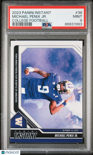 2023 Panini Instant Michael Penix JR. #38 PSA 9 MINT Washington vs Oregon POP 1