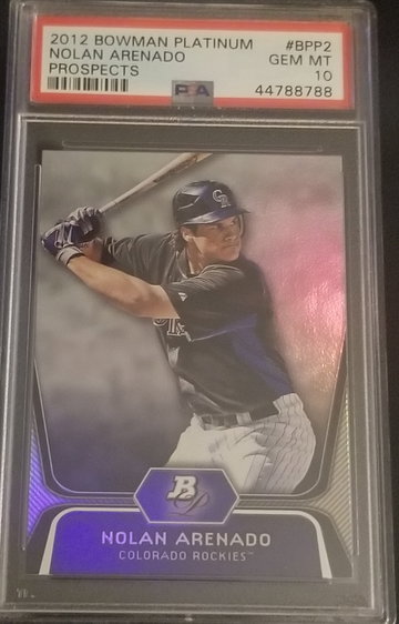 2012 Bowman Platinum Nolan Arenado #BPP2 Paper PSA 10