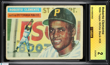 1956 Topps Roberto Clemente #33 White Back MBA 2