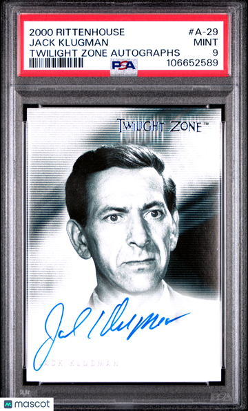2000 Rittenhouse Twilight Zone Autographs Jack Klugman #A-29 PSA 9