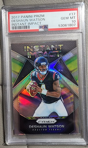 2017 Panini Prizm Deshaun Watson Instant Impact #17 PSA 10