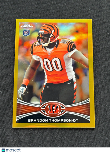 Brandon Thompson 2012 Topps Chrome Rookie Gold Refractor Cincinnati Bengals