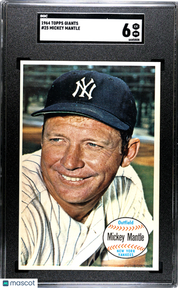 1964 Topps Giants Mickey Mantle #25 SGC 6
