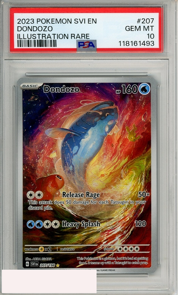 2023 POKEMON SVI EN-SCARLET VIOLET DONDOZO #207 ILLUSTRATION RARE PSA 10