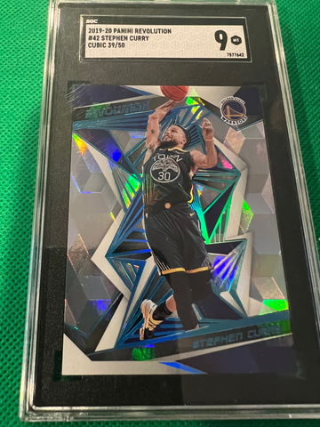2019 revolution Stephen curry cubic 39/50 sgc 9
