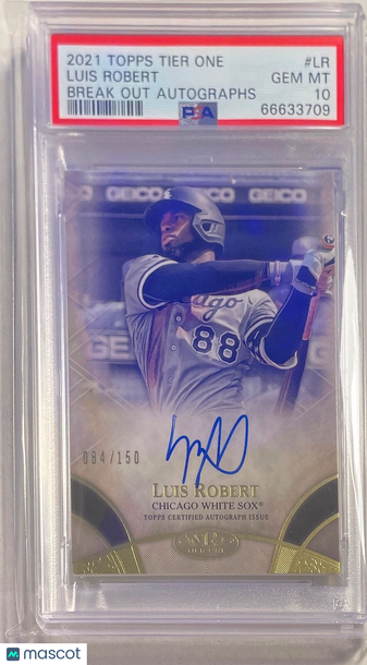 2021 Topps Tier One Break Out Autographs Luis Robert #LR PSA 10