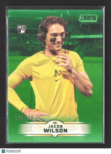 2025 Topps Stadium Club Jacob Wilson #33 Green /199 RC