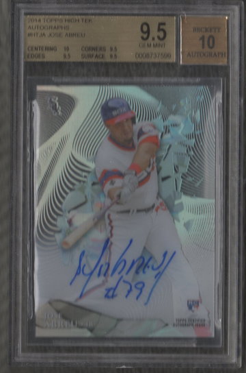 2014 Topps Tek Jose Abreu Auto BGS 9.5