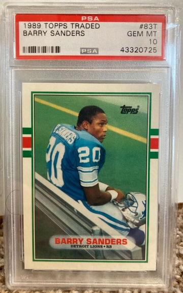 1989 Topps Traded Barry Sanders #83T PSA 10