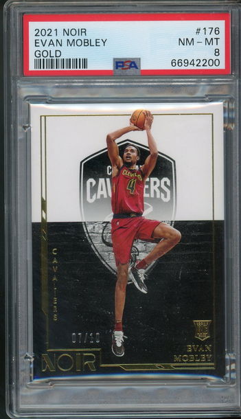 2021 Noir Evan Mobley Gold /10 PSA 8