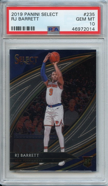 RJ Barrett Select Courtside Rookie PSA 10