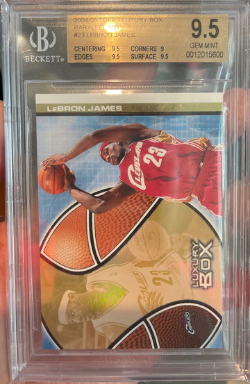 2004-2005 topps luxury box parallel 100 Lebron James bgs 9.5 45/100