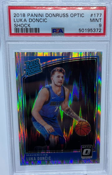 2018 Panini Donruss Optic Luka Doncic SHOCK #177 PSA 9 MINT