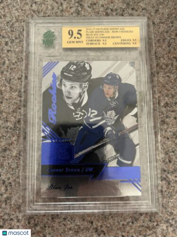2016-17 Fleer Showcase Connor Brown Rookie MNT 9.5