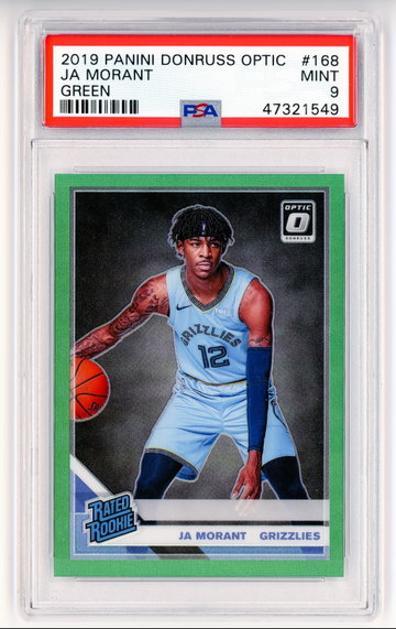 2019 Panini Optic Ja Morant Green /5 PSA 9 Mint