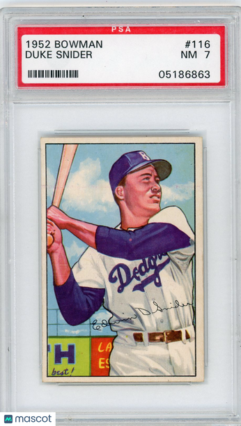1952 Bowman Duke Snider #116 PSA 7