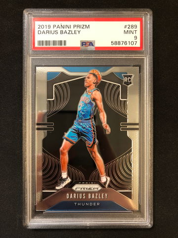 2019 Panini Prizm - Darius Bazley - Rookie Base PSA 9 Mint