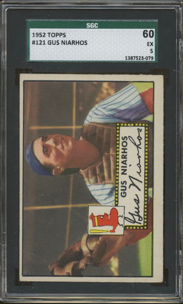 1952 Topps #121 Gus Niarhos Boston Red Sox SGC 60 EX 5