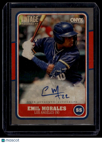 2025 Onyx Vintage Emil Morales #VAEMMO Autographs AU