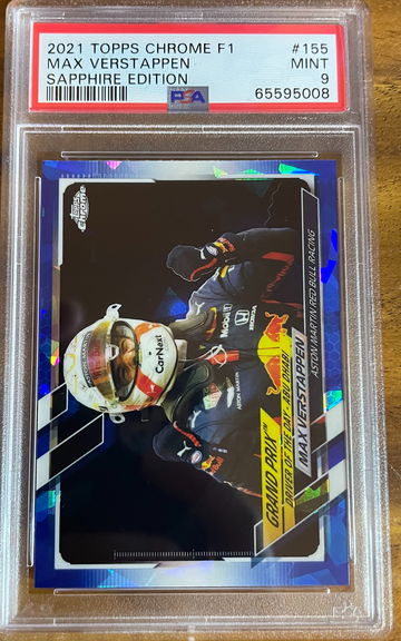 2021 TOPPS CHROME F1 SAPPHIRE MAX VERSTAPPEN #155 PSA 9 MINT