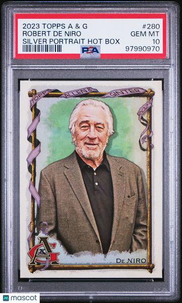 2023 Topps Allen & Ginter Robert De Niro #280 Silver Portrait Hot Box PSA 10