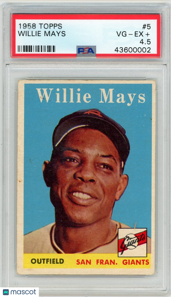 1958 Topps Willie Mays #5 PSA 4.5