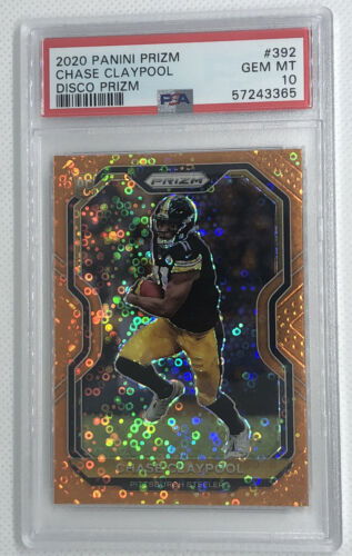 CHASE CLAYPOOL 2020 Panini Prizm 392 Disco Prizm RC Rookie PSA 10 GEM Low Pop