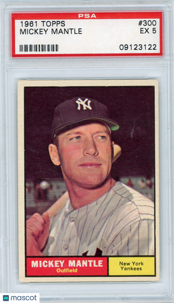 1961 Topps Mickey Mantle #300 PSA 5