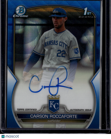 2023 Bowman Chrome Carson Roccaforte #CDA-CR Blue RayWave Refractor /150