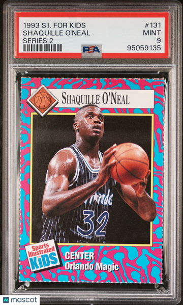 1993 S.I. For Kids Series 2 Shaquille O'Neal #131 PSA 9