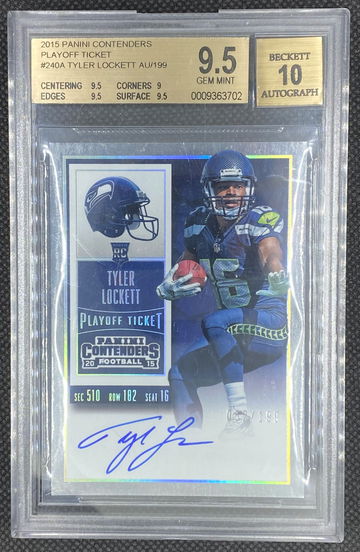 2015 Panini Contenders Playoff Ticket Tyler Lockett #240A BGS 9.5/10 Auto 52/199