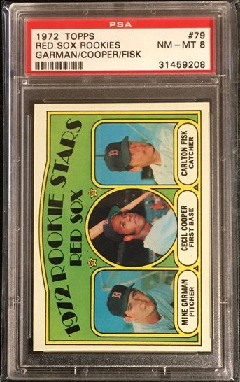 1972 Topps - CARLTON FISK - Rookie - PSA 8