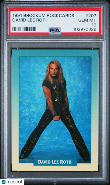 1991 Brockum Rockcards David Lee Roth #207 PSA 10