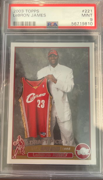 2003 topps Lebron James PSA 9